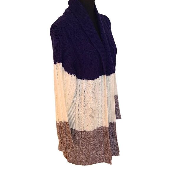 Neiman Marcus Color Block Open Cardigan Sweater Size Small - Picture 2 of 10